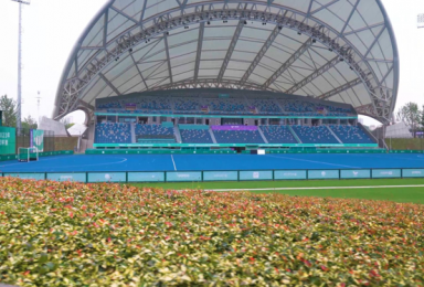 《韻味杭州·精彩亞運》——亞運曲棍球場館邊坡綠化