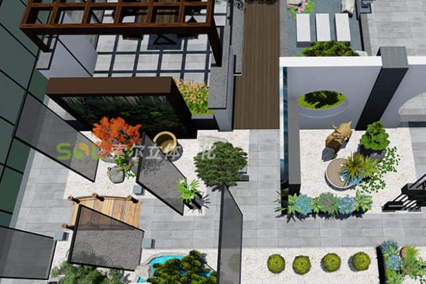 屋頂花園景觀設(shè)計(jì)效果圖