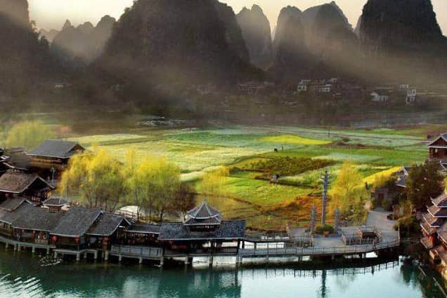 小鎮(zhèn)田園景觀設(shè)計(jì)效果圖