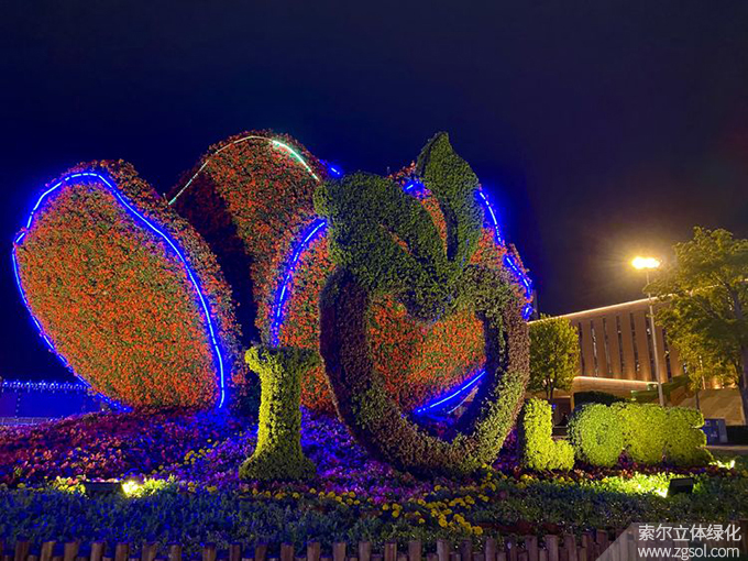 33山東青島膠州市民文化中心五一立體花壇“幸福花開” (10).jpg