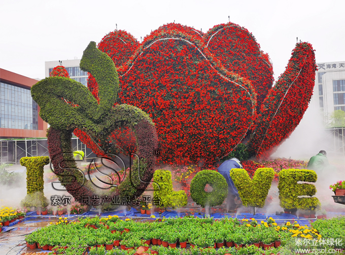 32山東青島膠州市民文化中心五一立體花壇“幸福花開” (46).jpg